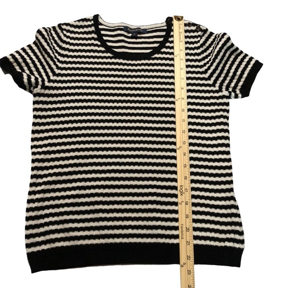 Brooks Brothers Black and White Striped Sweater‎ Size Medium - Picture 5 of 7